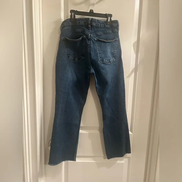 Zara Women’s Straight Leg Blue Jeans Raw Hem Size 8 (40 Euro) - Picture 2 of 3